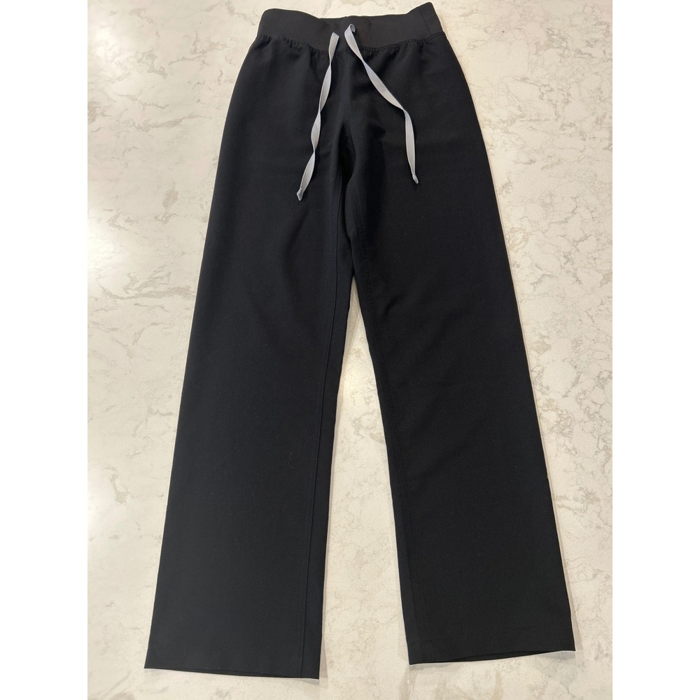FIGS Scrub Pants Women XXS Black Straight Leg Technical Collection Medical Nurse